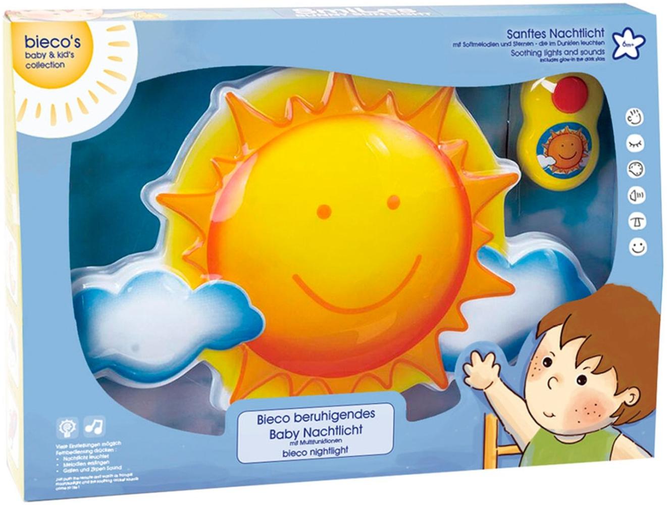 Bieco 04052659 - Nachtlicht Sonne mit Musik, ca. 33 x 22 x 5 cm Bild 1