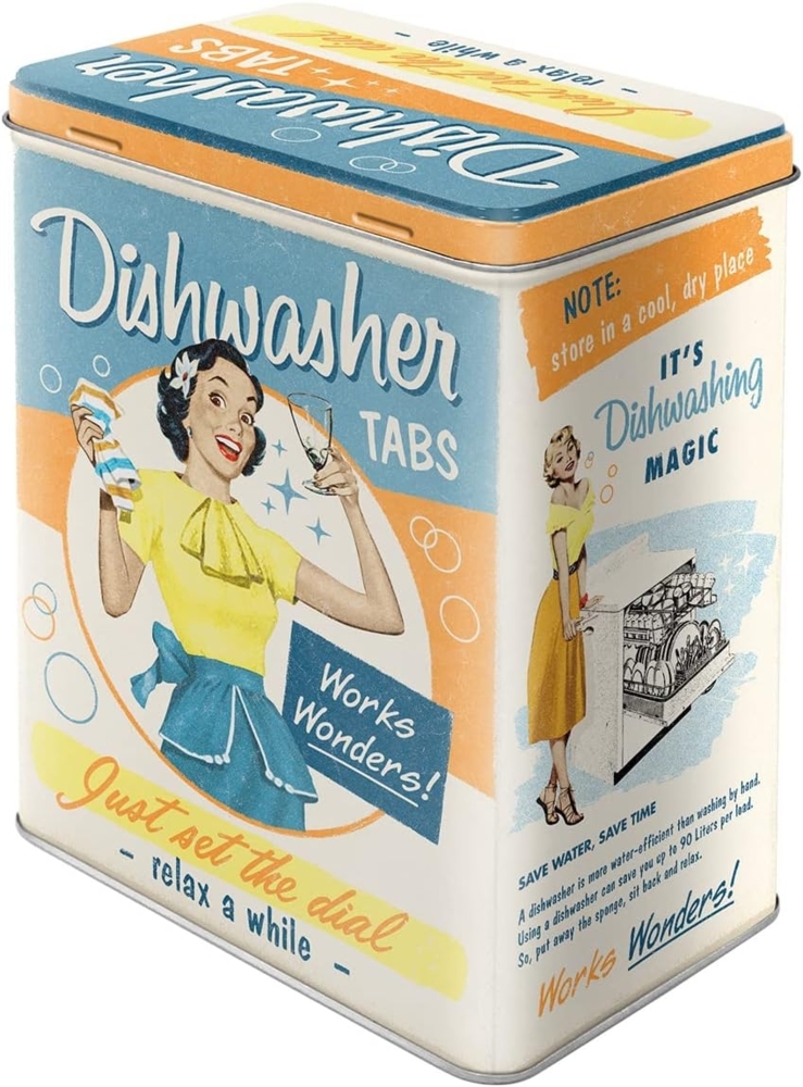 Nostalgic-Art Vorratsdose Metall Kaffeedose Blechdose Müslidose -Dishwasher Tabs Bild 1