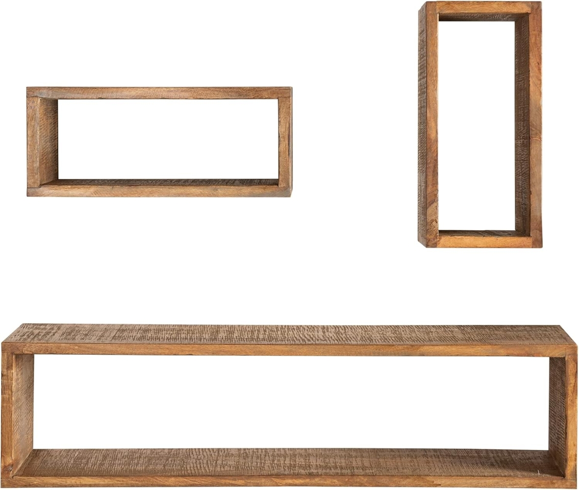 riess-ambiente Wandregal HEMINGWAY 94cm braun, aus Massivholz Bild 1