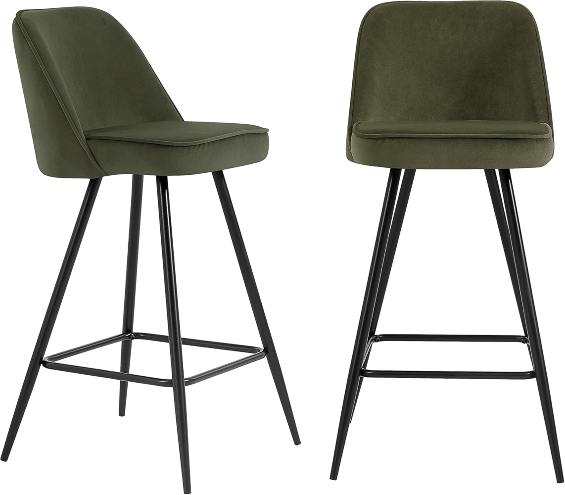BAÏTA Eugene Hocker, Samt, Khaki, 45,5 x 54,5 x 97,5 cm, 2 Stück Bild 1