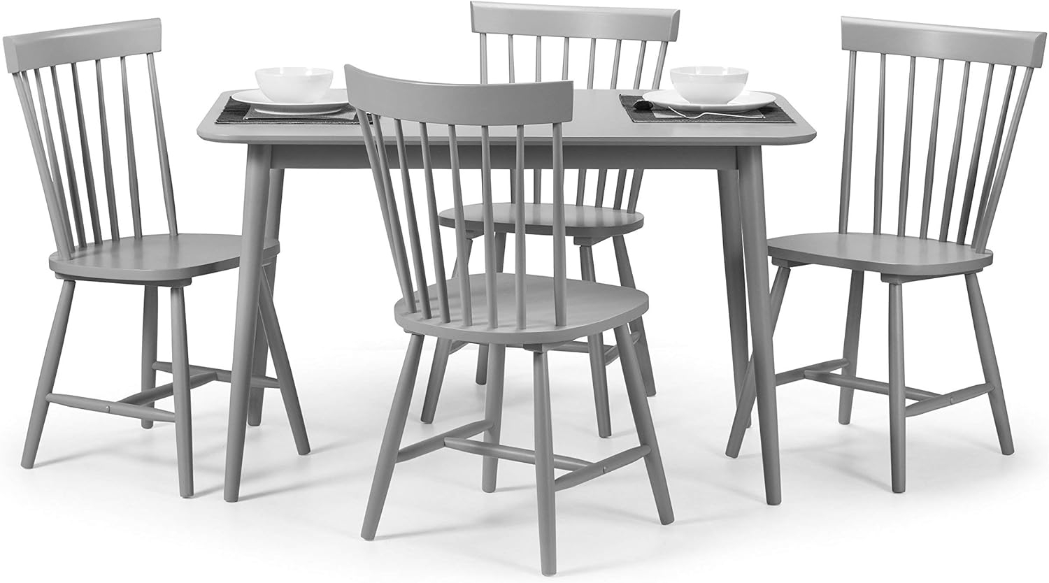 Julian Bowen 4er-Set Torino-Stühle, Grau Bild 1