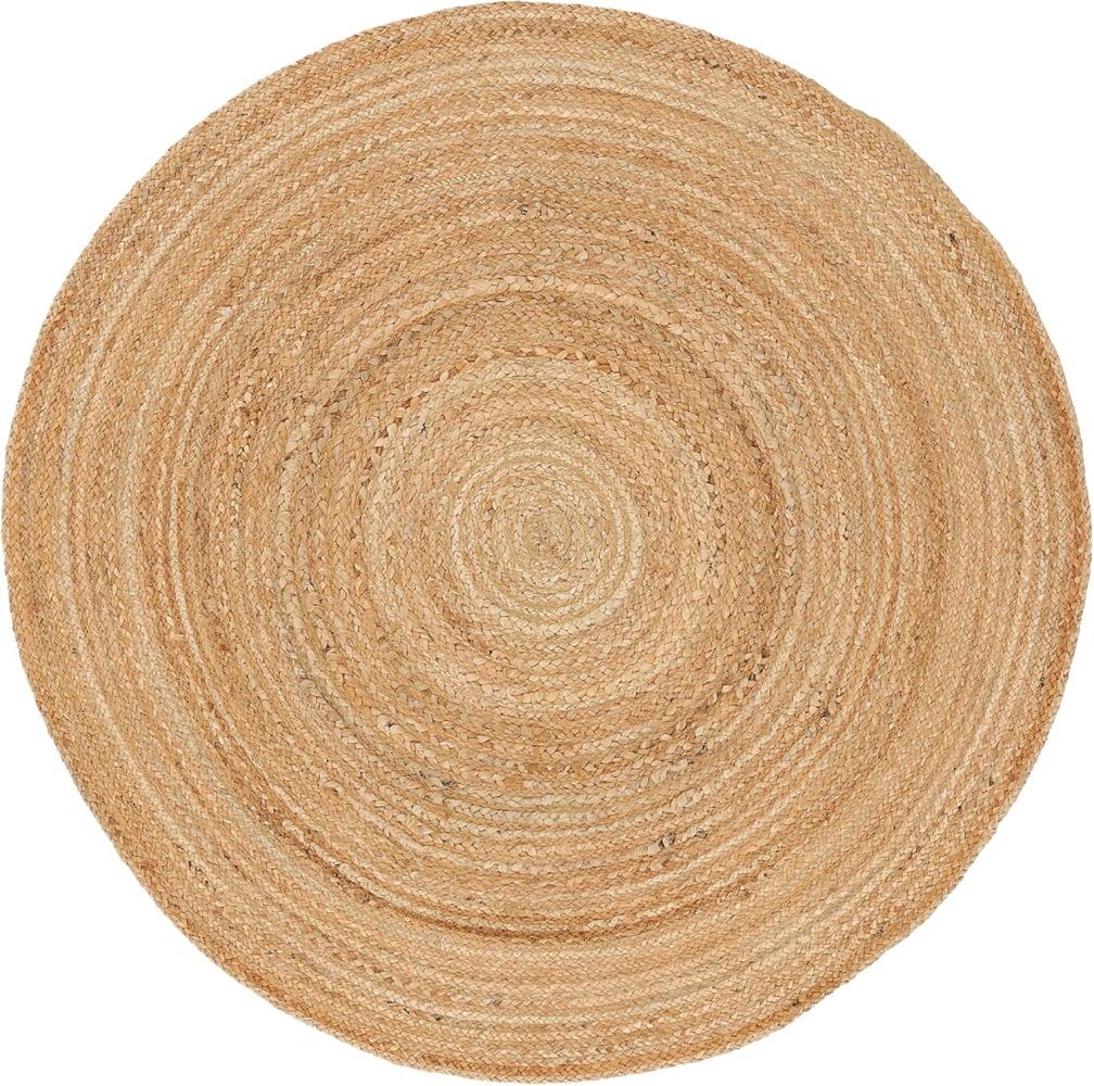 carpetfine Teppich Nele Juteteppich Naturfaser, rund, Höhe: 6 mm, geflochtener Wendeteppich aus 100%Jute, in rund und oval, viele Größen Bild 1