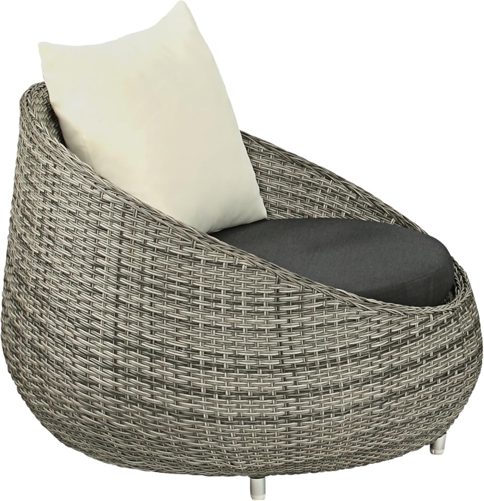Dehner Gartenlounge-Set Lounge Sessel Avani, 95 x 97 x 76 cm, grau, stabiles, pulverbeschichtetes Aluminium-Gestell Bild 1