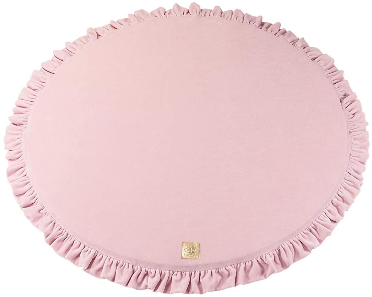 MeowBaby Baby Spielmatte rund mit Volant, rosa Bild 1