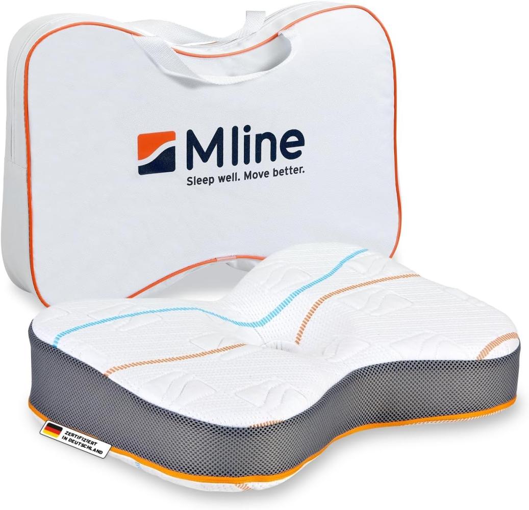 M line | Athletic Pillow | Orthopädisches Kopfkissen - Kissen Nackenschmerzen - Schmetterlingskissen mit optimaler Lüftung - 50 x 35 x 12 cm Bild 1