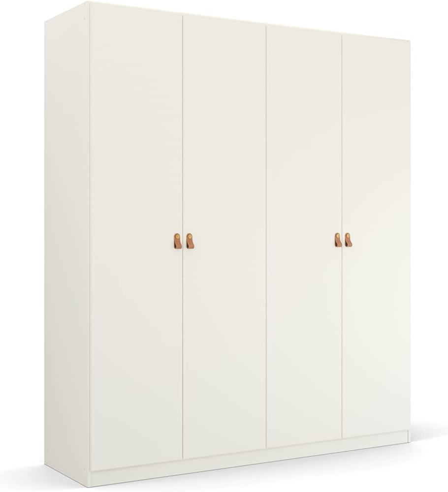 Kleiderschrank Drehtürenschrank Quadra-Spin | 4-türig | alpinweiß | 181x210 | Griff Homey Bild 1