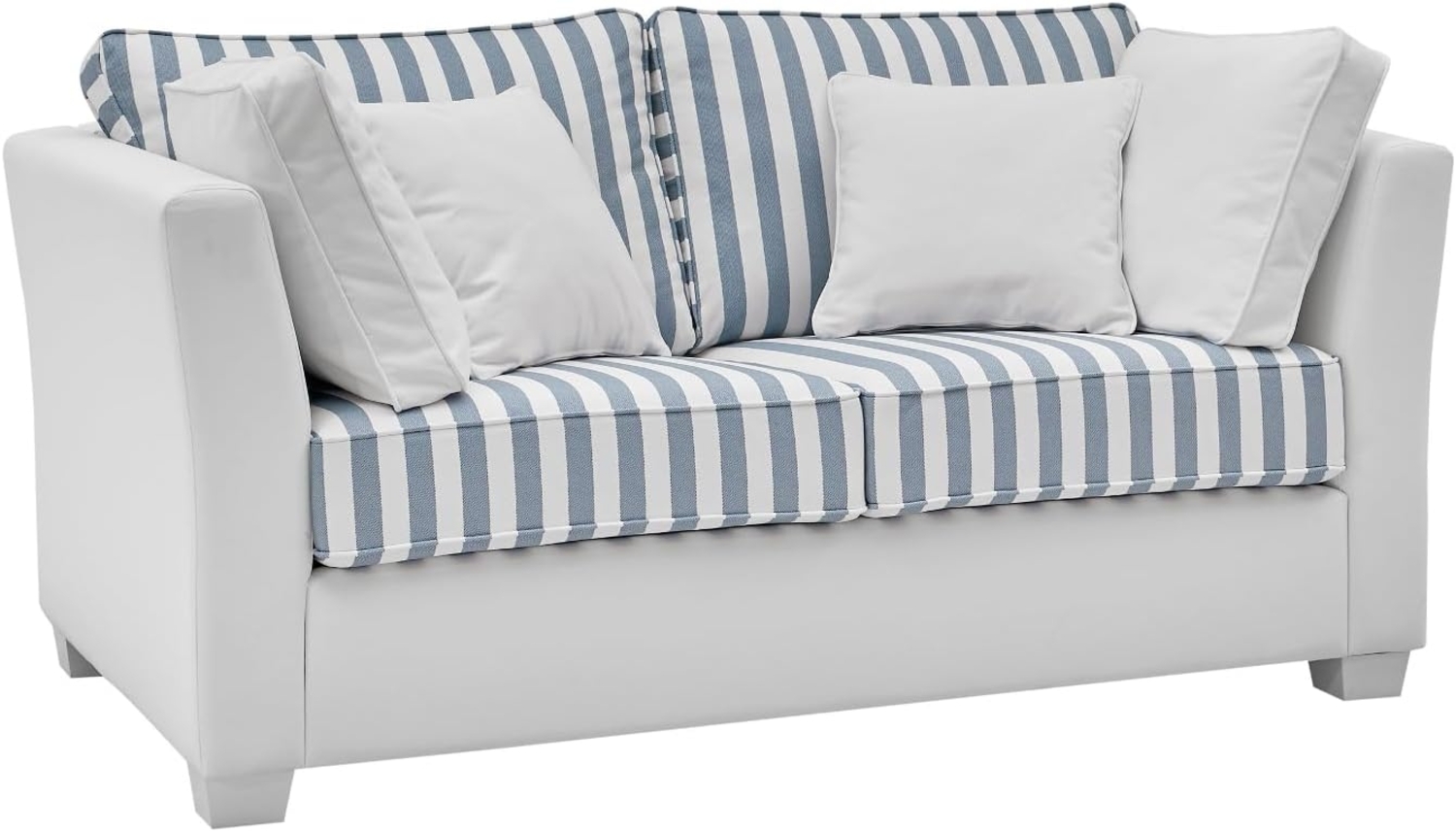 Sofa 2-Sitzer Hooge in creme und blau 160 cm Bild 1