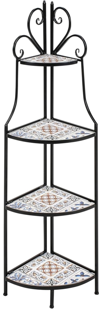 Regal FAVARA Metall 43 cm 32 cm Schwarz Bild 1