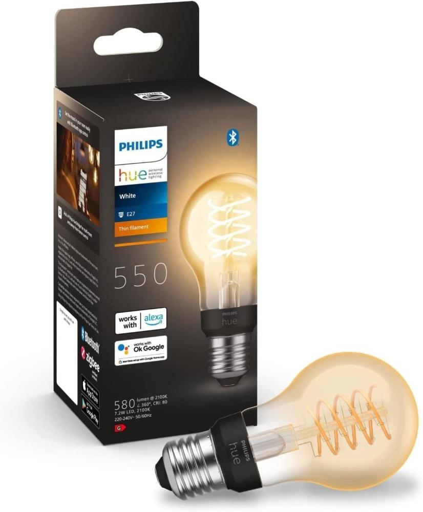 Philips Hue White E27 Filament 550lm. Bild 1