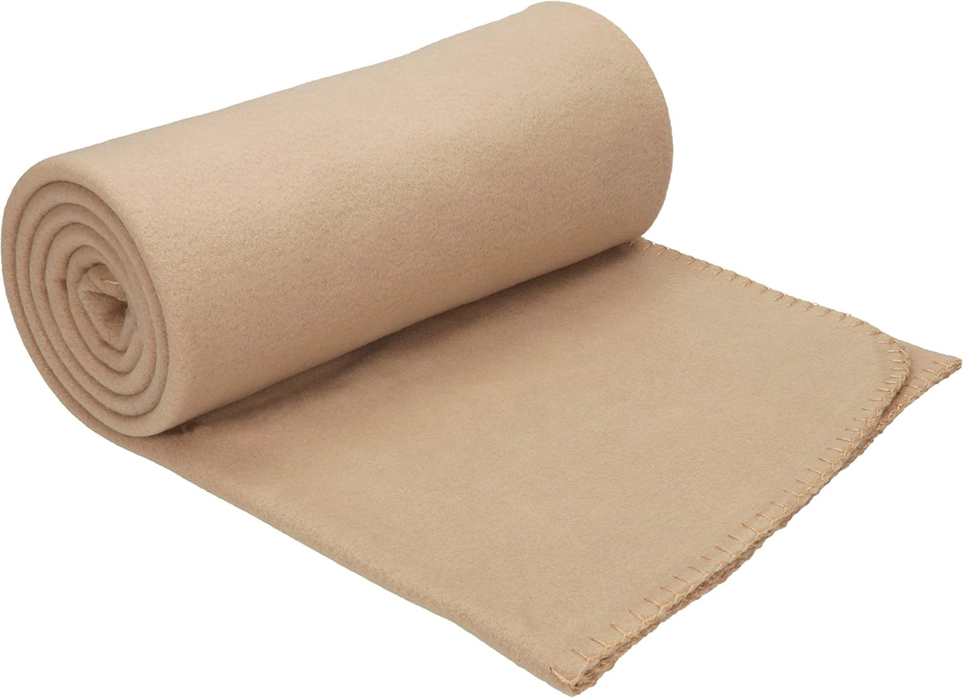 Wohndecke Luxus Fleecedecke Kuscheldecke Größe 130x170 cm Farbe beige, Betz, 180 g/m² Bild 1