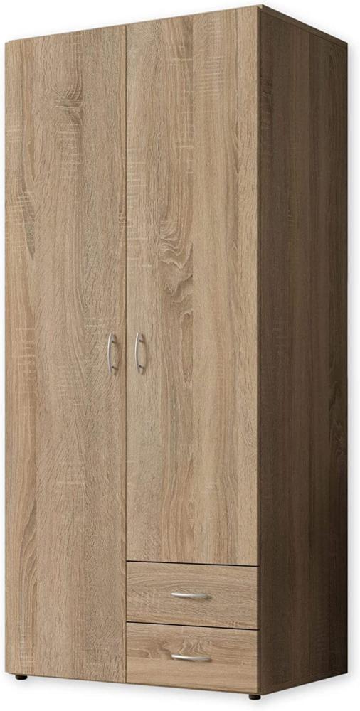 Stella Trading 'Base' Kleiderschrank, Sonoma Eiche, 81 x 176 x 51 cm (B/H/T) Bild 1