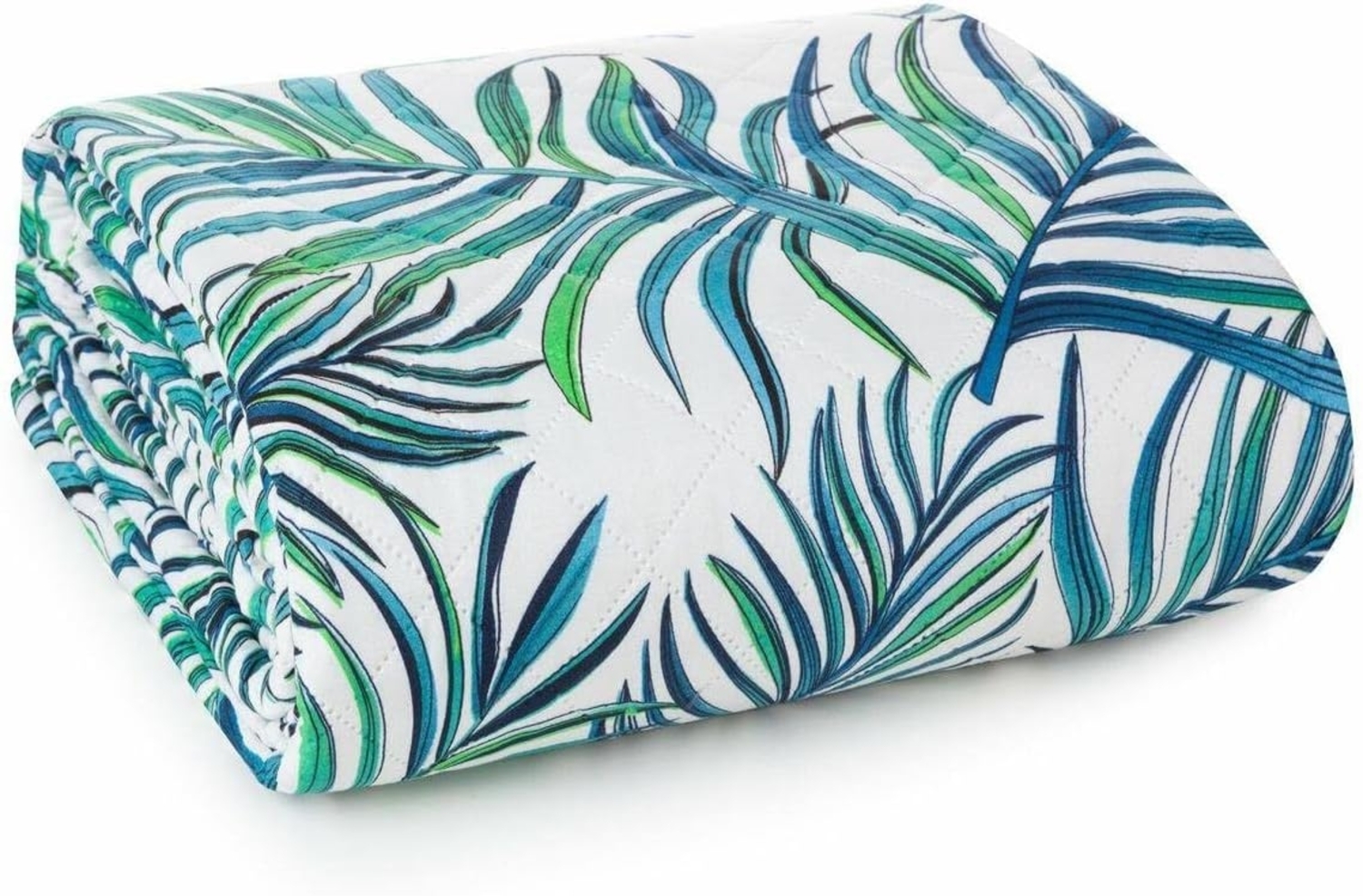 Design91 Tagesdecke Tropical, Palmen Muster Grüne Blätter Papagei Dschungel Motiv Bild 1