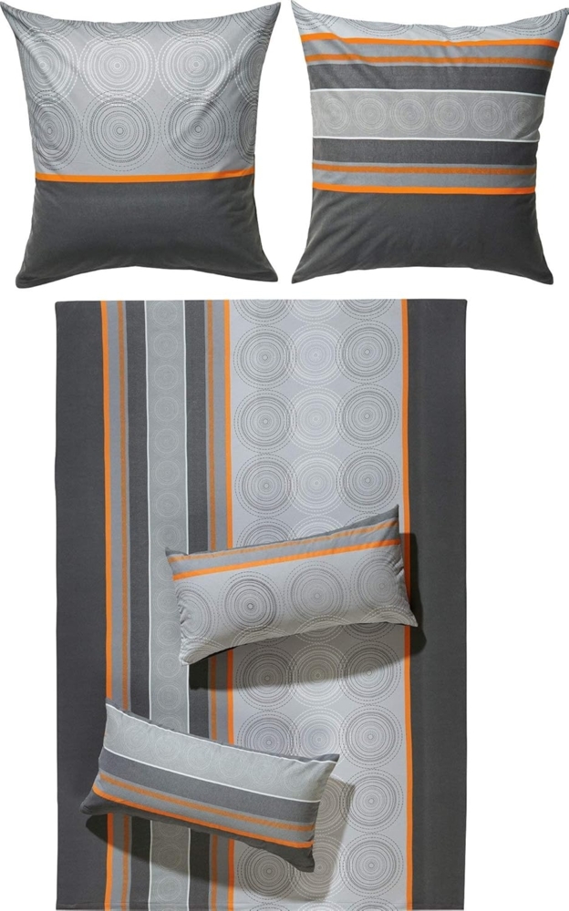 Erwin Müller Bettwäsche Bettwäsche, Biber, 3 teilig, Edelflanell Kreise Bild 1