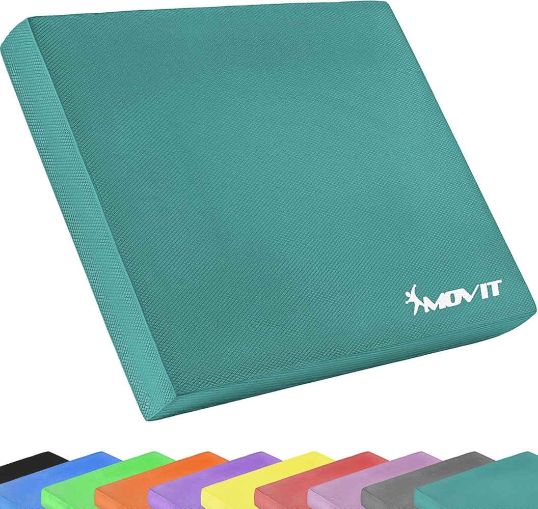 MOVIT Balanceboard Balance Pad Dynamic Base, 50 x 40 x 6 cm, Training für Gleichgewicht und Koordination, Balancekissen, 10 Farben Bild 1