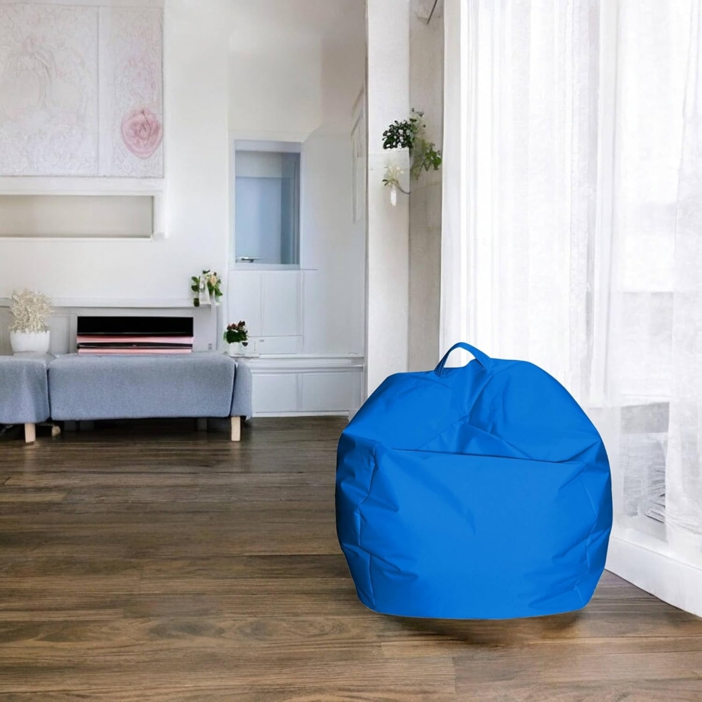 Dmora Eleganter Sitzsack, blaue Farbe, Maße 65 x 50 x 65 cm Bild 1