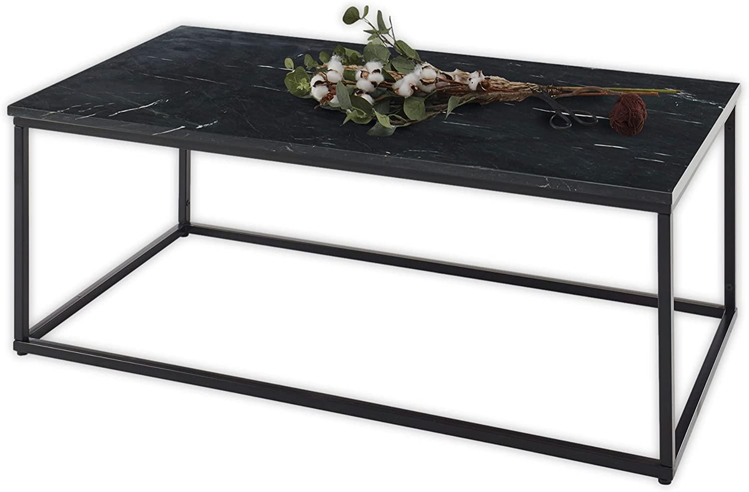 Couchtisch Wohnzimmer Beistelltisch Marmor Stein ca. 120 cm TAURI Schwarz Bild 1