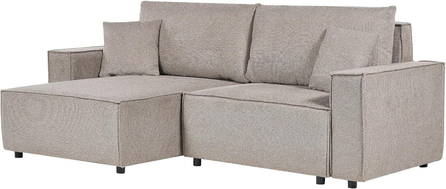 Ecksofa KARILA Taupe Rechtsseitig Bild 1