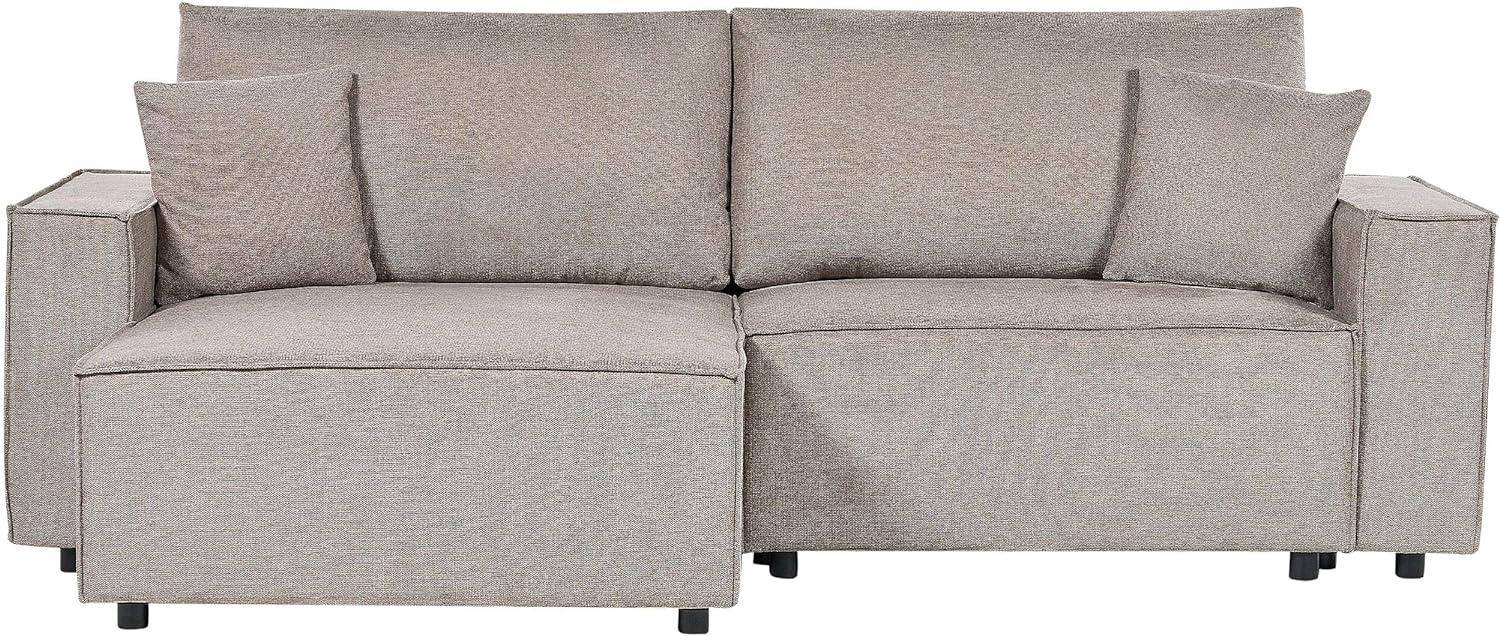 Ecksofa KARILA Taupe Rechtsseitig Bild 1