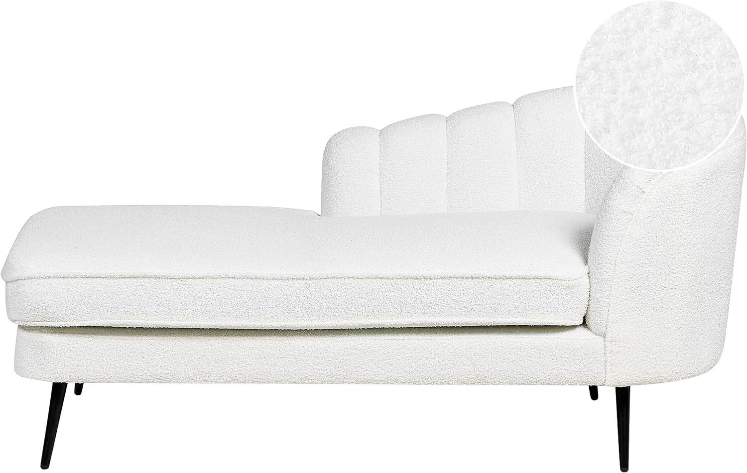 Chaiselongue Bouclé cremeweiß rechtsseitig ALLIER Bild 1