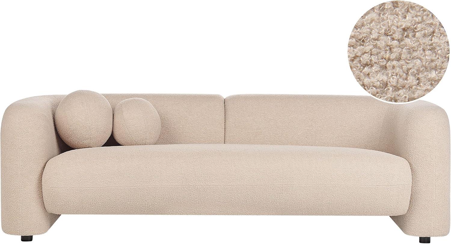 3-Sitzer Sofa Bouclé beige LEIREN Bild 1