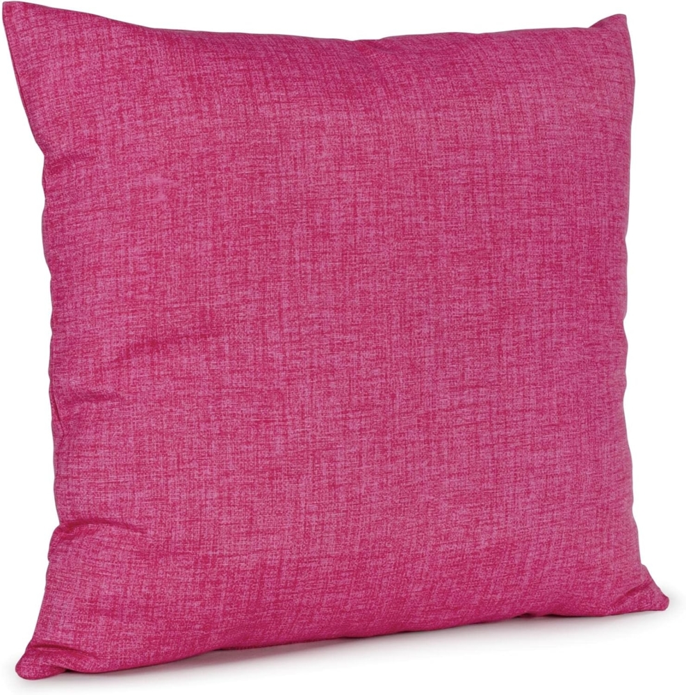 ANRO Dekokissen MrJack Kissenbezug Leinenoptik Deko Kissen Uni, Sofakissen 40x40cm ohne Füllung Fuchsia Bild 1