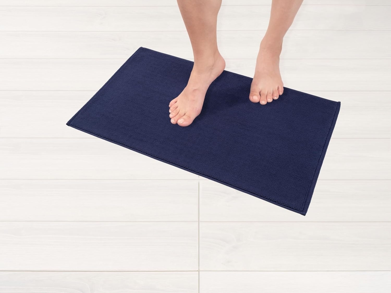 HAMMETEX Badematte rutschfeste Badvorleger, Höhe 7,5 mm, rutschhemmend beschichtet, strapazierfähig, Baumwolle, rechteckig, einfarbig, 100% Baumwolle, in 2 Größen erhältlich Bild 1