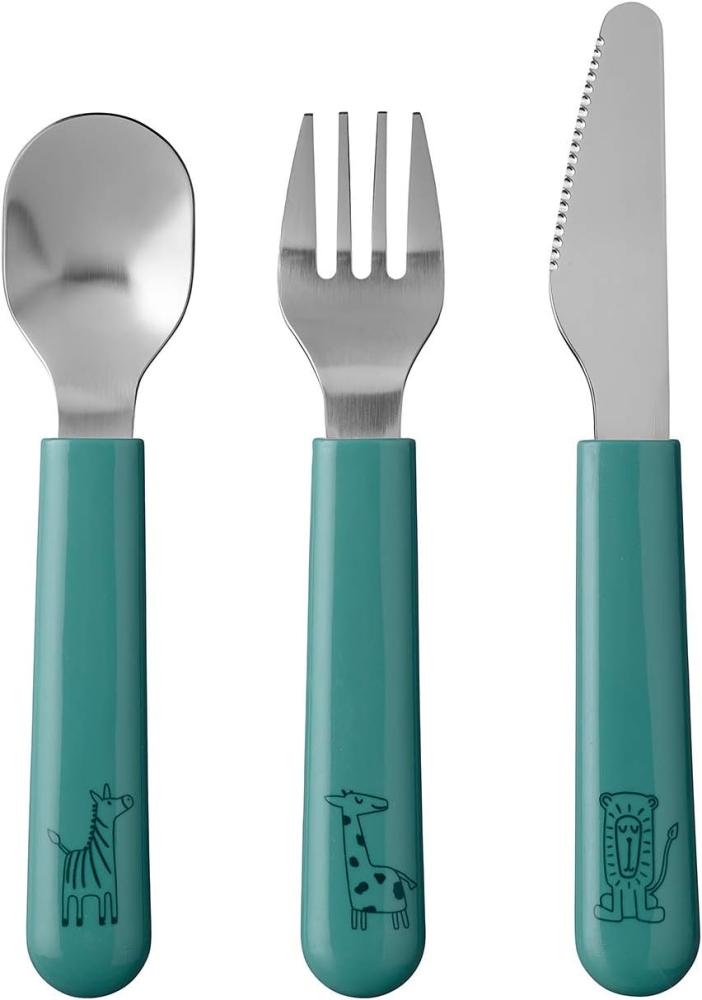 Mepal MIO Kinderbesteck Set deep turquoise 3-teilig - A Bild 1