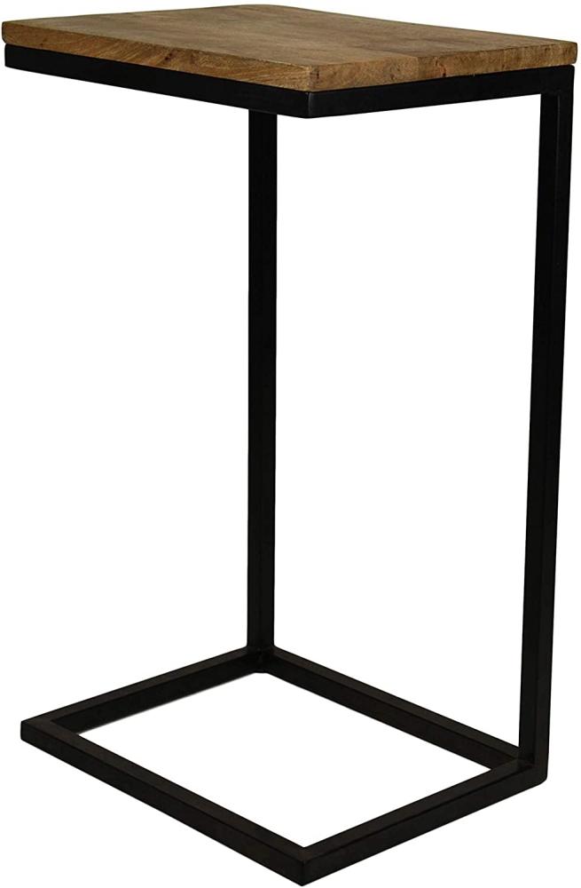 HSM COLLECTION Beistelltisch Read Mangoholz Eisen 38 x 30 x 65 cm Bild 1