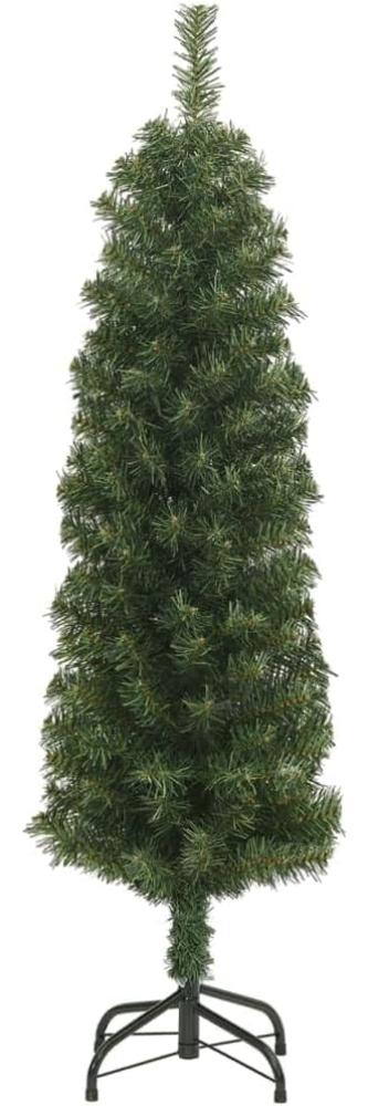 vidaXL Künstlicher Weihnachtsbaum Schlank mit Ständer Grün 150 cm PVC 320949 Bild 1