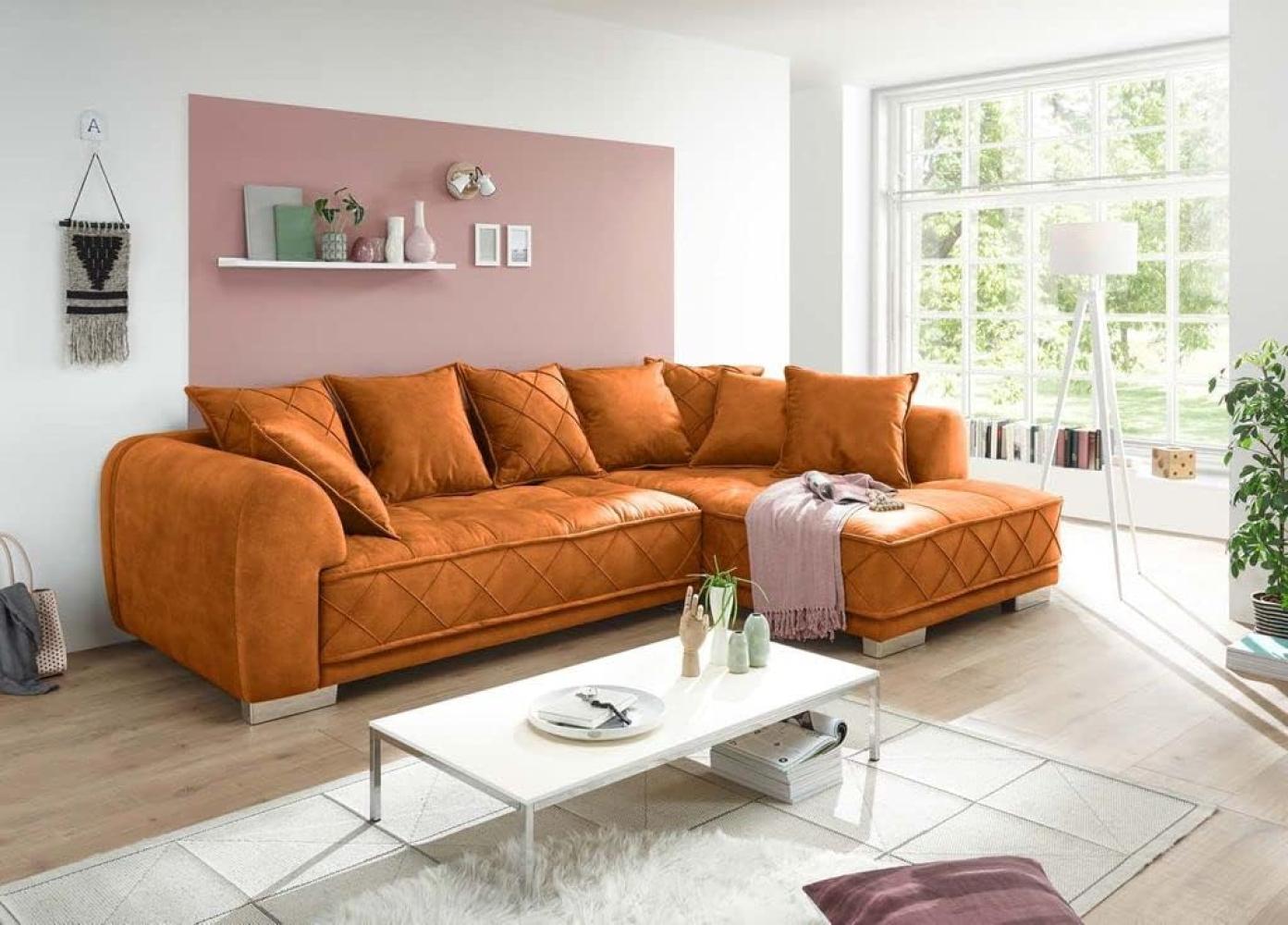 Bega Ecksofa SENTINA L-Sofa Samtoptik gelb inkl. Kissen Bild 1