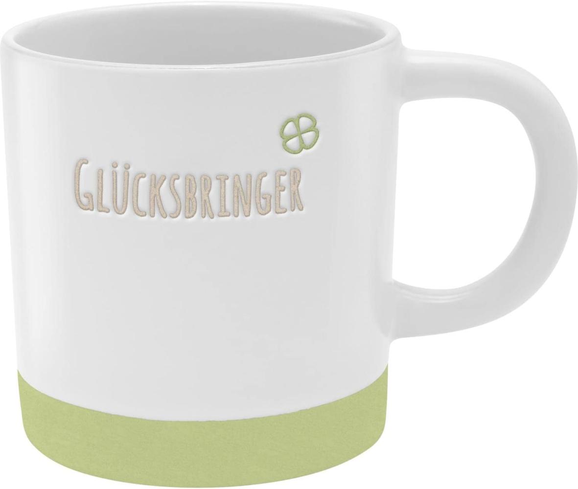 GRUSS & CO Tasse mit Gravur "Glücksbringer" | Steinzeug, 40 cl, mehrfarbig | Geschenk Glück | 48432 Bild 1