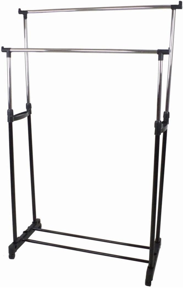 Kleiderständer 86x42x170cm Schuhablage rollbar höhenverstellbar Garderobenständer Bild 1