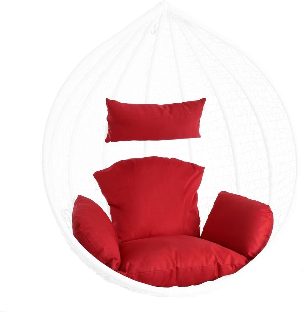 Sitzkissen Auflage Kissen für Hängesessel Sitzpolster Rückenpolster Rot Bild 1