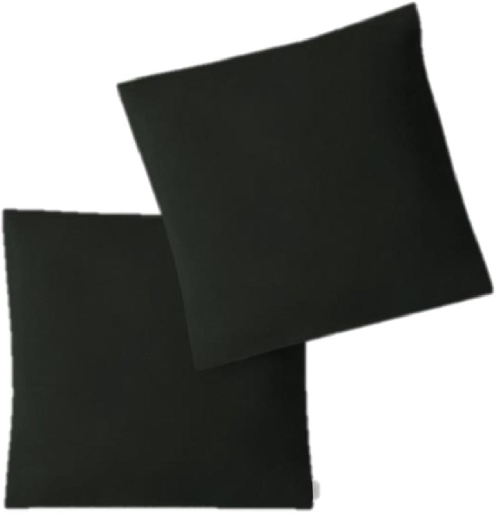 Jersey Kissenbezug, 2er Set, Schwarz, 40x40 cm Bild 1