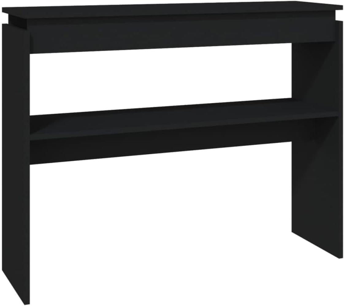 vidaXL Konsolentisch Schwarz 102x30x80 cm Holzwerkstoff 808324 Bild 1