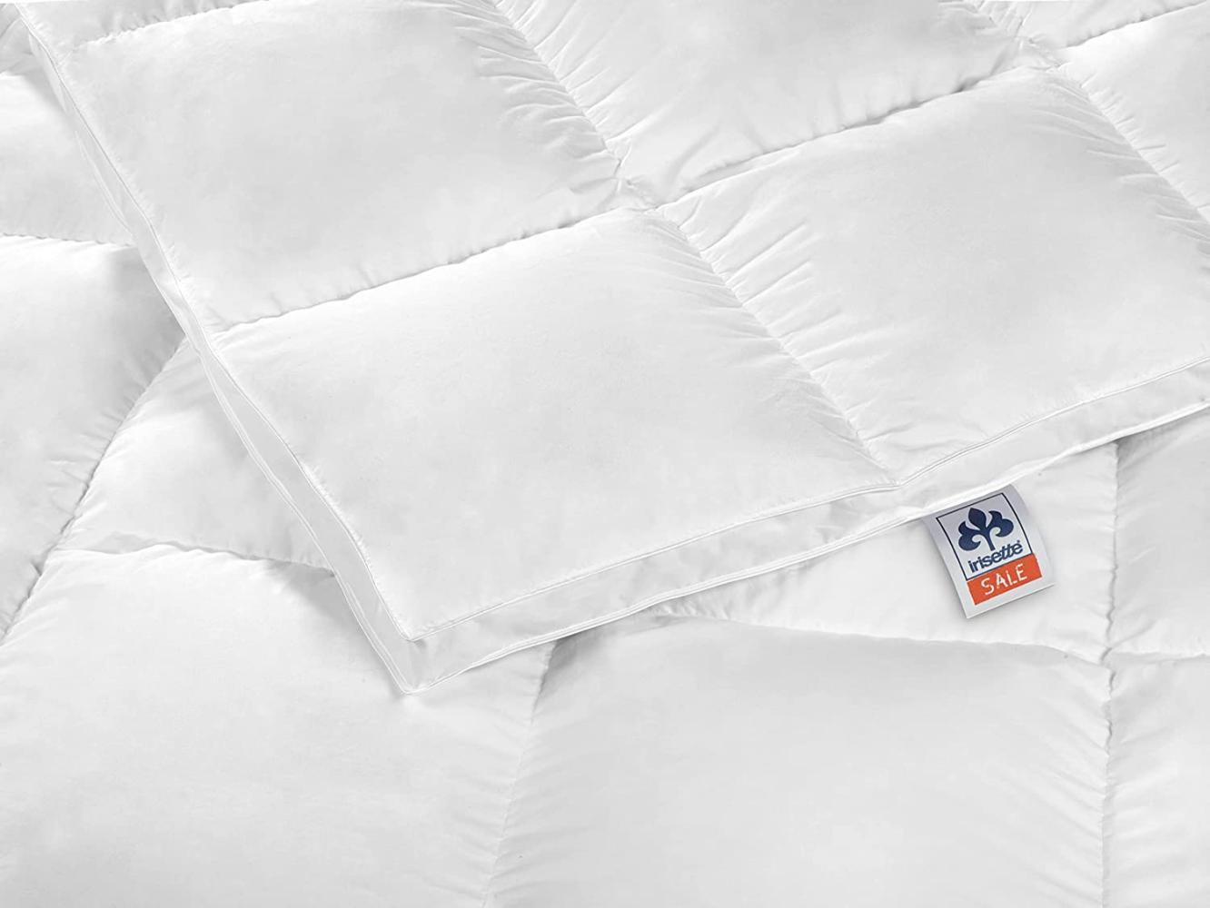 Irisette Daunendecke Nora extra warme Winterdecke, aus 100% Baumwolle 100% Daune mit Aufbewahrungstasche, 155x220 cm, weiß Bild 1