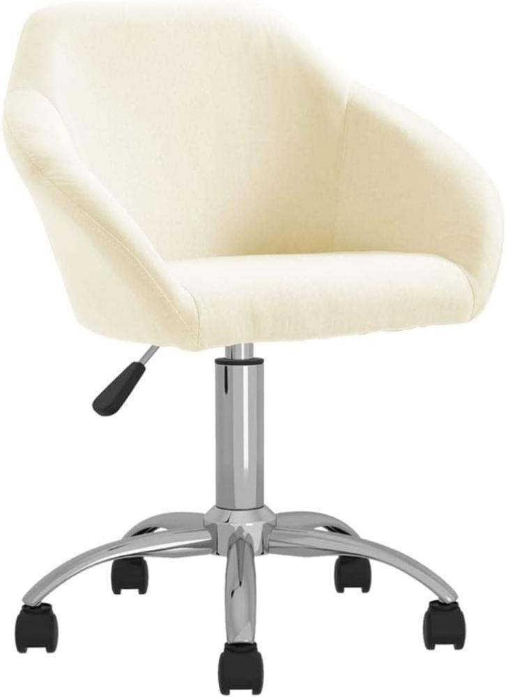 vidaXL Esszimmerstühle 2 Stk. Drehbar Creme Stoff, Drehbar [330499] Bild 1