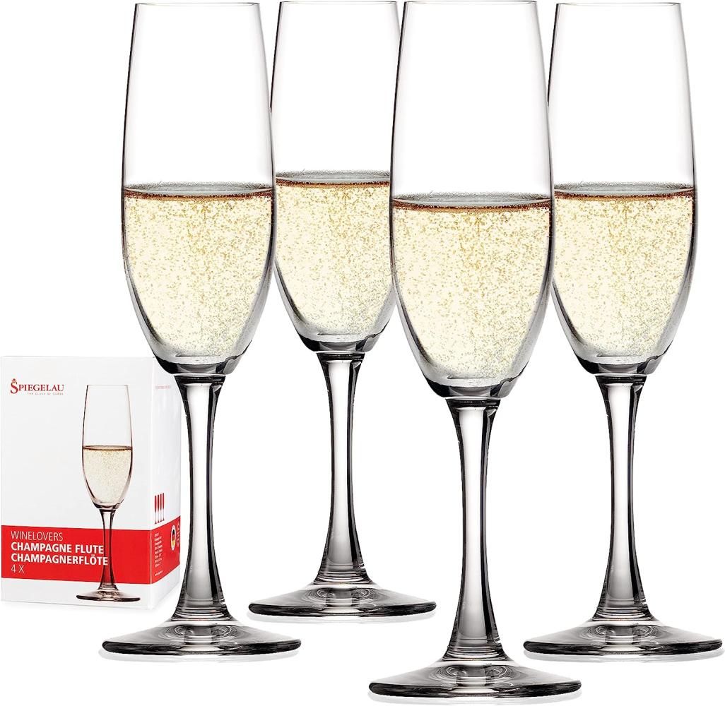 Spiegelau Winelovers Champagnerkelch, 4er Set, Proseccokelch, Champagnerkelch, Sektglas, Proseccoglas, Champagnerglas, Kristallglas, 190 ml, 4090187 Bild 1