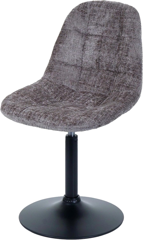 Esszimmerstuhl HWC-A60, Küchenstuhl Stuhl Drehstuhl, Stahl Stoff/Textil Chenille (465g/m²) ~ braun Bild 1