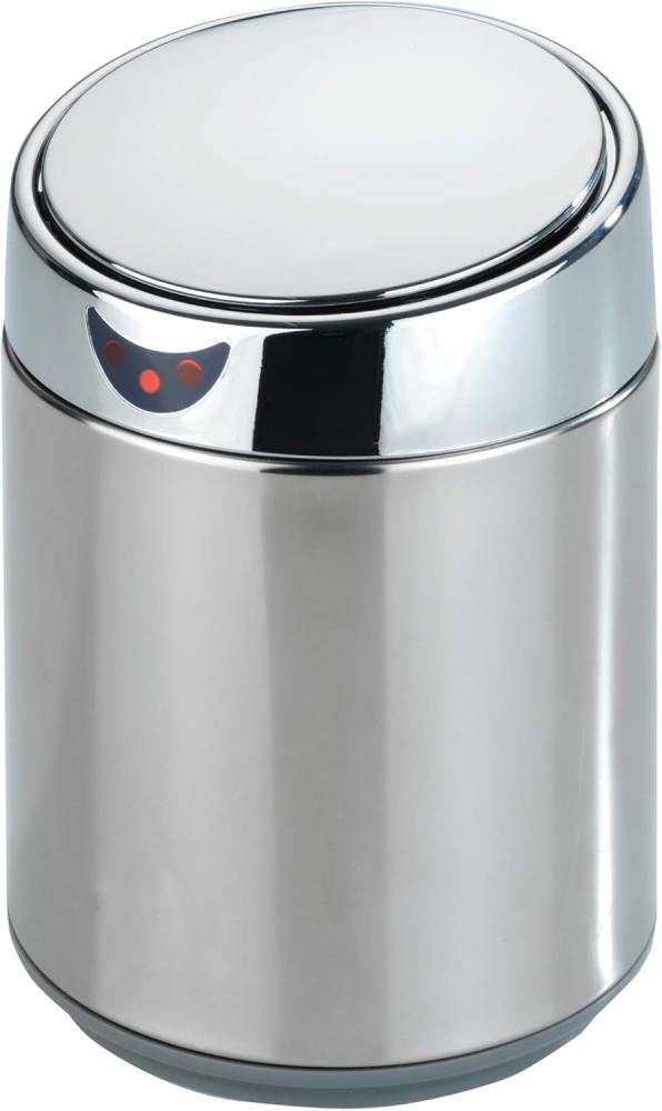 WENKO Tisch- und Kosmetikeimer mit Sensor Chrom, 2 l Bild 1