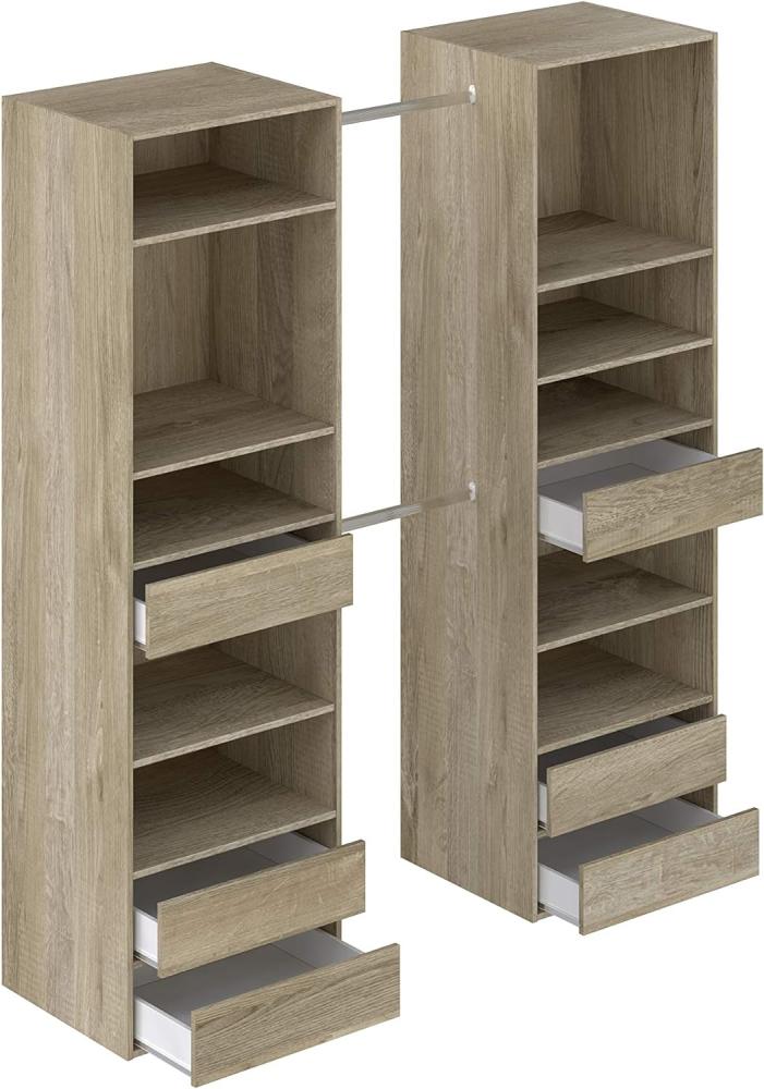 Movian Idro moderner 2-teiliger Kleiderschrank, 48 x 177 x 200, Eiche Optik Bild 1