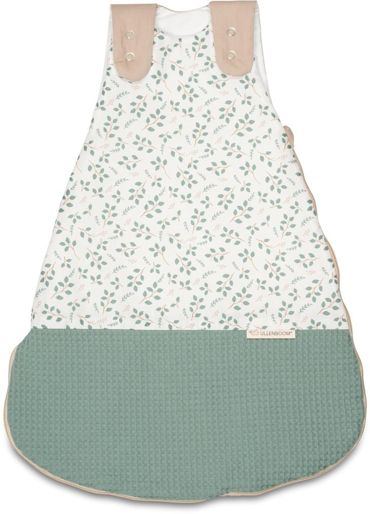 ULLENBOOM Schlafsack Baby 0 bis 3 Monate, 56/62, Floral Grün (Made in EU) - Baby Schlafsack Neugeboren - Ganzjährig für Frühling, Herbst und Winter, Babyschlafsack mit 2,5 TOG Bild 1