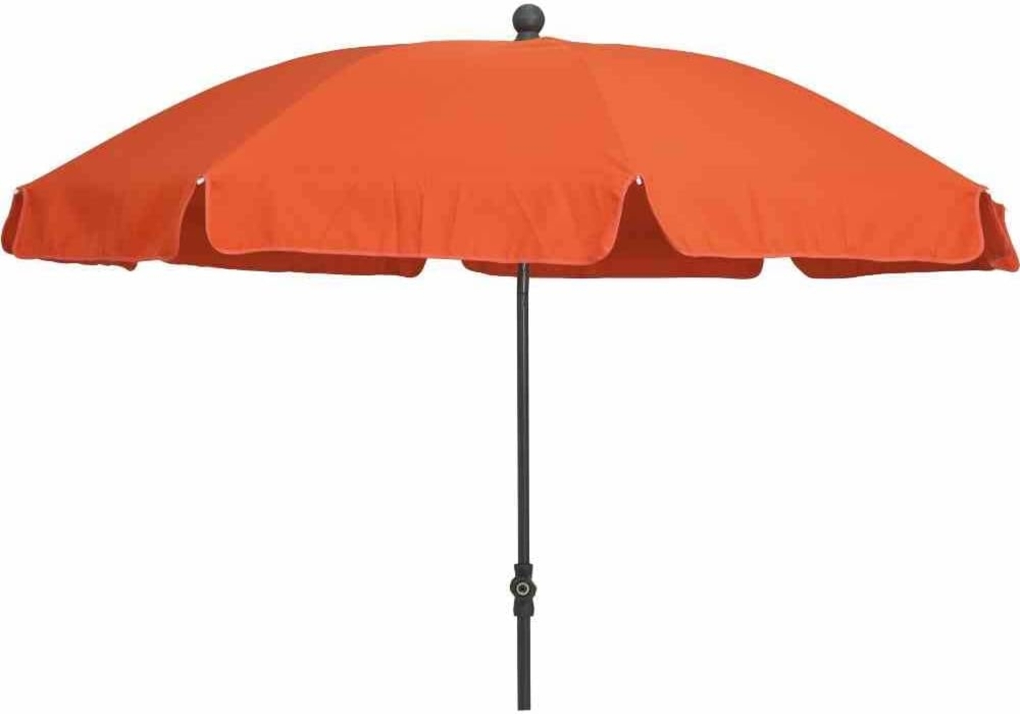 Tropico Mittelstockschirm terracotta Ø 250cm Gestell Stahl anthrazit, Bezug 100% Polyester, 180g/m² in terracotta, Lichtschutzfaktor UPF 50+ Bild 1
