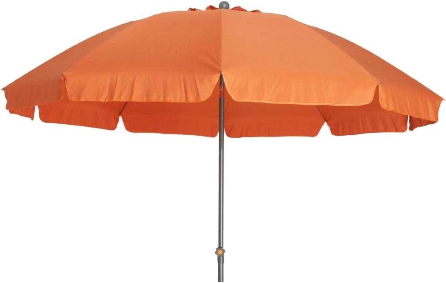 Tropico Mittelstockschirm anthrazit/terracotta Ø 250cm Gestell Stahl anthrazit, Bezug 100% Polyester, 180g/m² in terracotta, Lichtschutzfaktor UPF 50+ Bild 1