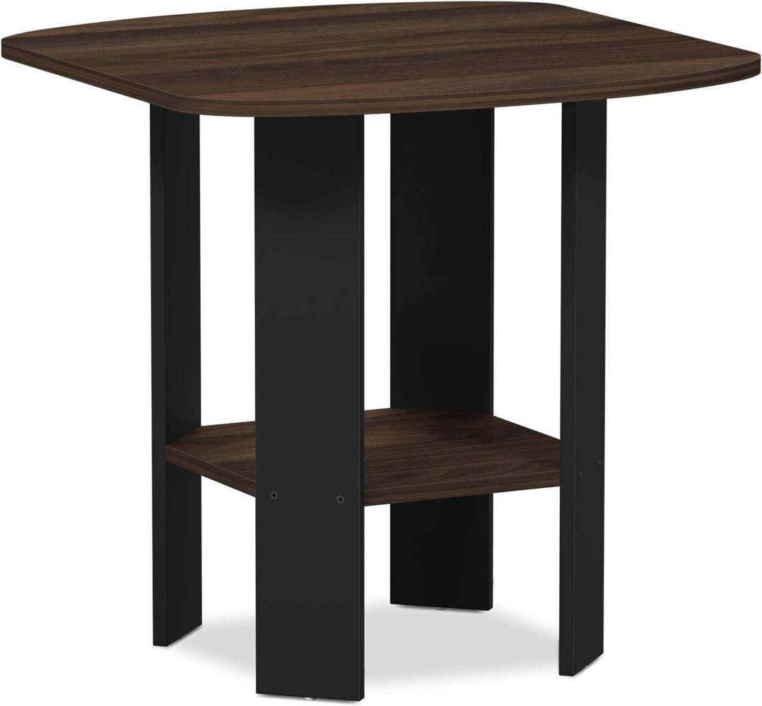 Furinno Simple Design Beistelltisch, Holz, Columbia Walnut/Schwarz, 50.8 x 50.8 x 49.78 cm Bild 1