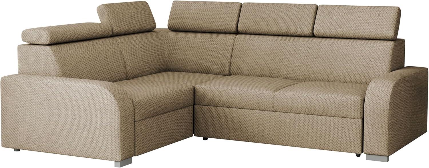 Ecksofa Apollo 2rR1 80 mit Schlaffunktion, L-Form, Einstellbare Kopfstützen (Farbe: Crown 02) Bild 1