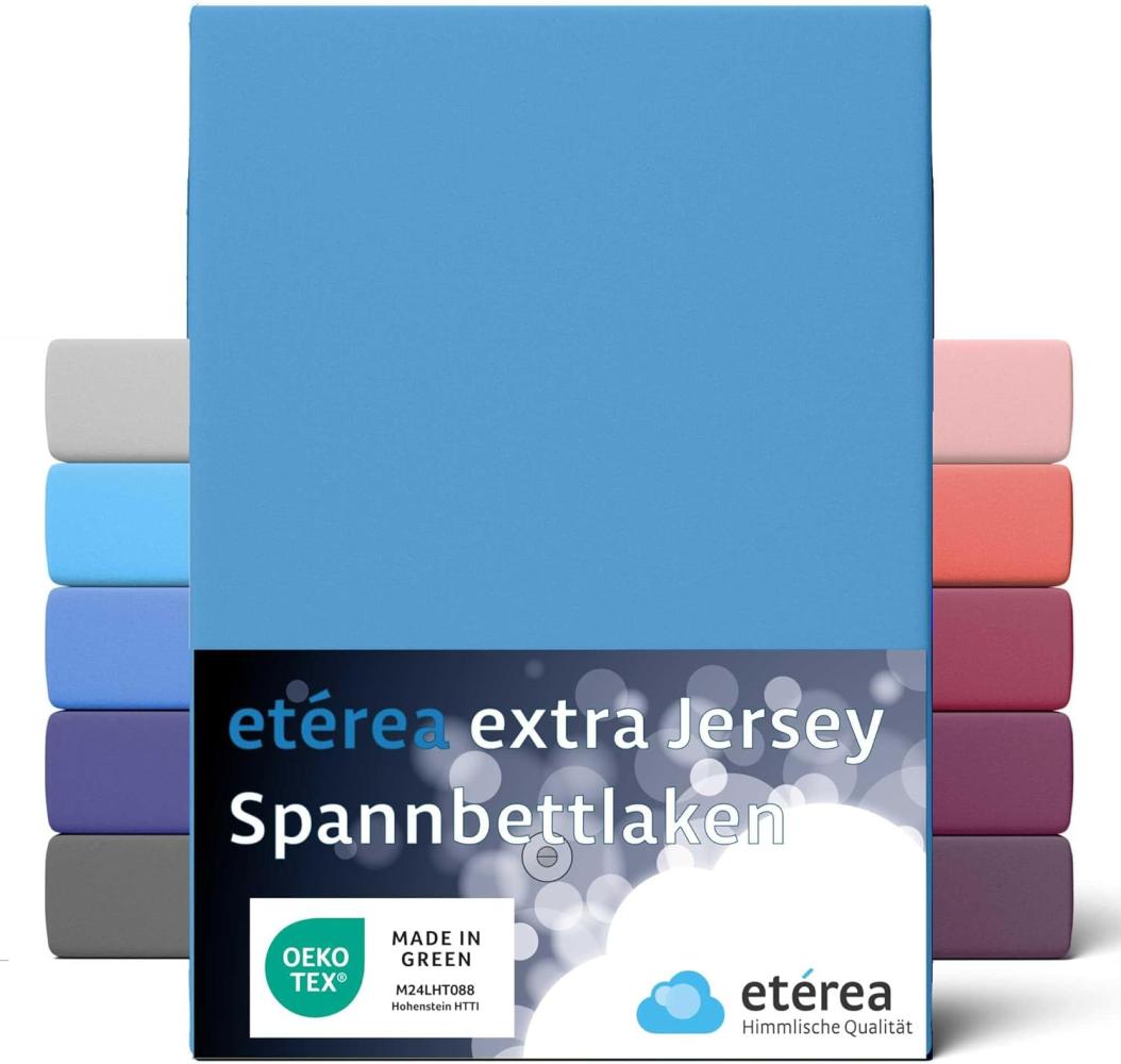 etérea Extra Jersey Spannbettlaken Hellblau 140x200 - 160x220 cm Bild 1