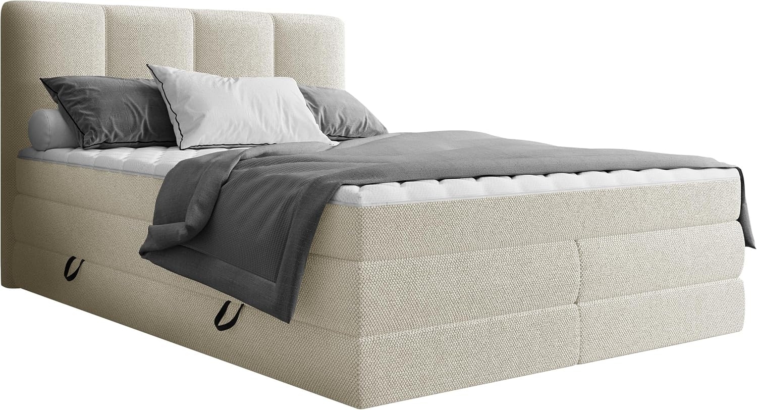 Boxspringbett Pregito (Farbe: Onega 14, Größe: 140 x 200) Bild 1