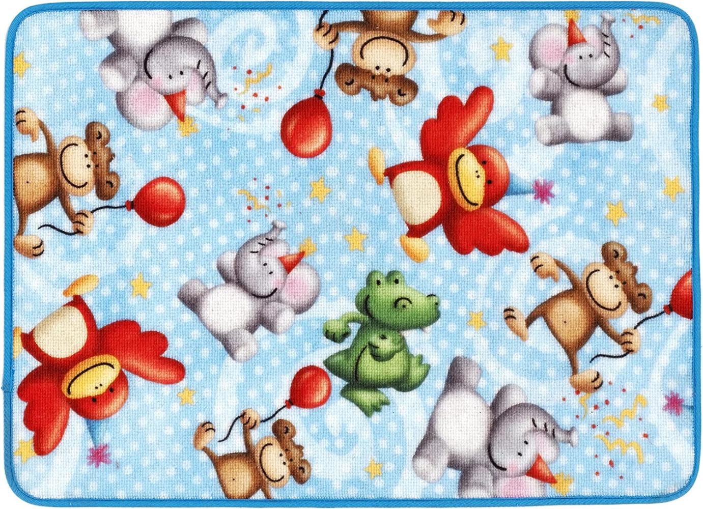 Kinderteppich 'Lovely Kids' Tierfreunde beim Spielen 50x70 cm Bild 1