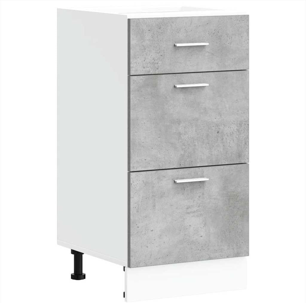 vidaXL Unterschrank Betongrau 40 x 46 x 81,5 cm Holzwerkstoff, Küchenschrank, Schrank Küche, Unterschrank Küche, Küchenmöbel, Küchenzeile Bild 1